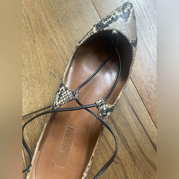 Aquazurra Firenze Christy snakeskin leather flats - Picture 7 of 8